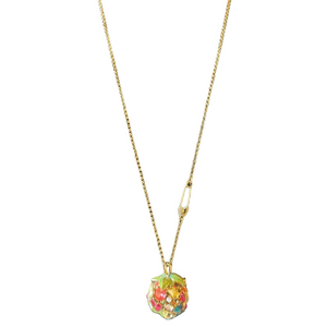 Betsey Johnson CALYPSO FRUIT Gold Tone Pendant Necklace